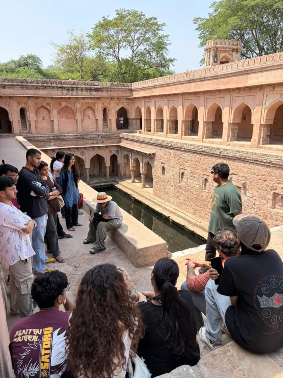 Volunteers at a Heritage Cleanliness Project drive in Delhi — panel 3, photograph 1