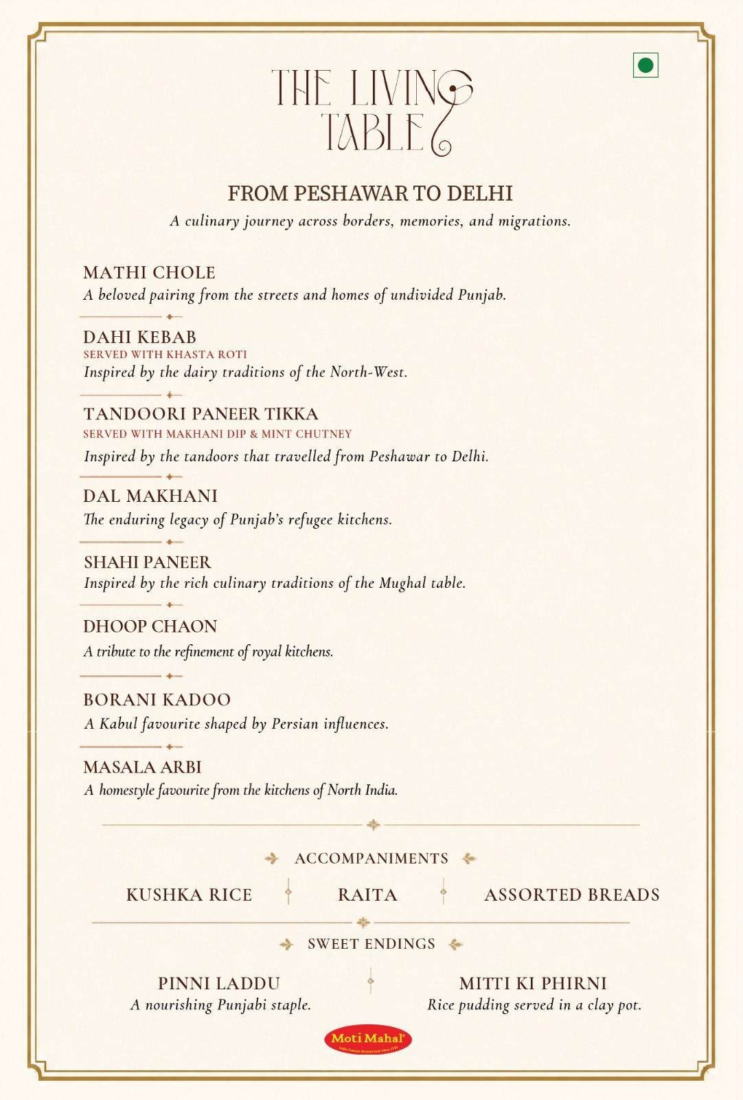 Non-veg menu